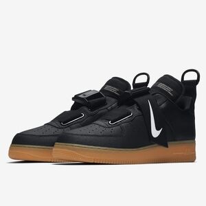 NIKE Air Force 1 Utility Black Gum Men's Sneakers